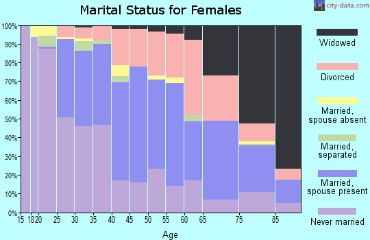 Zip code 48080 marital status for females