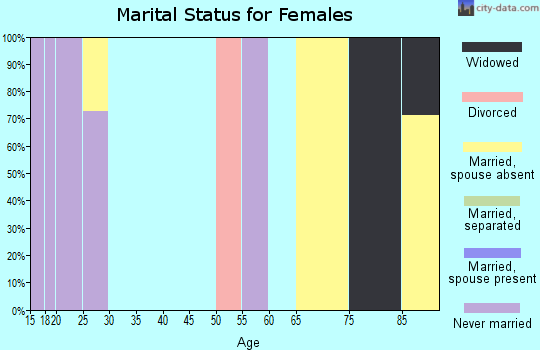 Zip code 48109 marital status for females