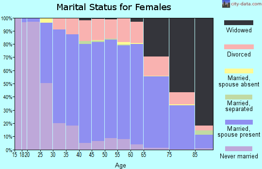 Zip code 48116 marital status for females