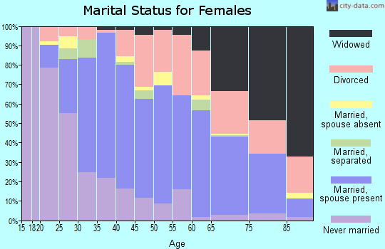 Zip code 48125 marital status for females