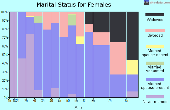 Zip code 48131 marital status for females