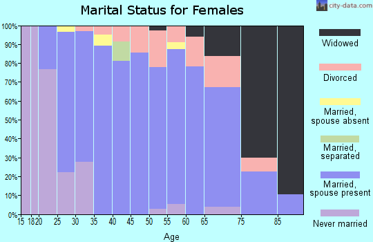 Zip code 48144 marital status for females