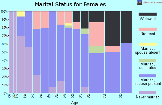 Zip code 48145 marital status for females