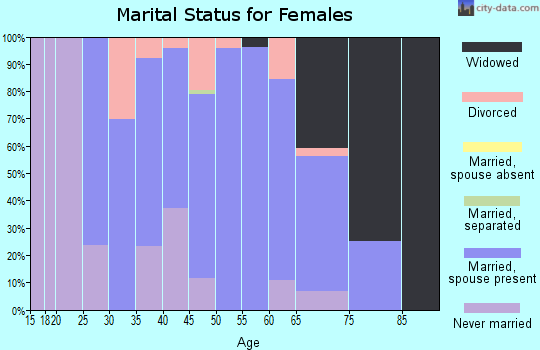 Zip code 48159 marital status for females