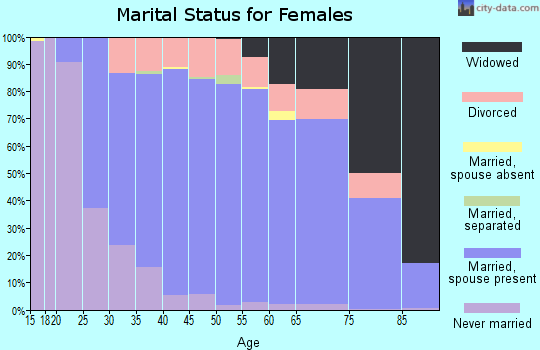 Zip code 48169 marital status for females