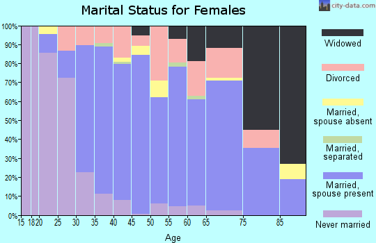 Zip code 48173 marital status for females