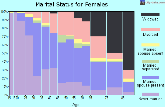 Zip code 48185 marital status for females