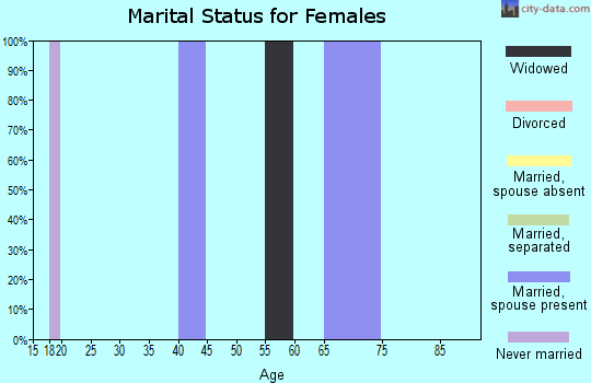 Zip code 48190 marital status for females