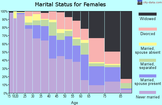Zip code 48203 marital status for females