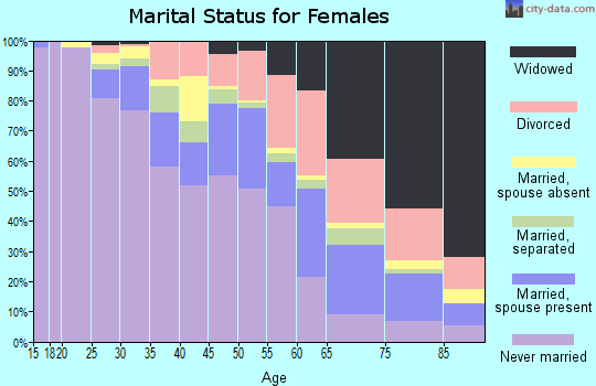 Zip code 48204 marital status for females