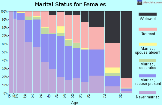 Zip code 48220 marital status for females