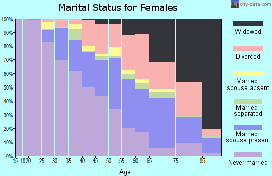 Zip code 48221 marital status for females