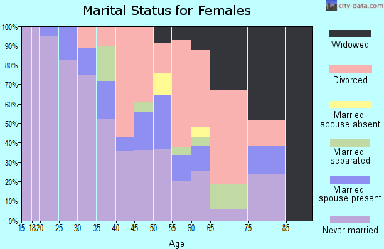 Zip code 48226 marital status for females