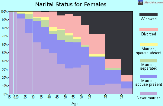 Zip code 48228 marital status for females