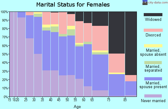 Zip code 48237 marital status for females