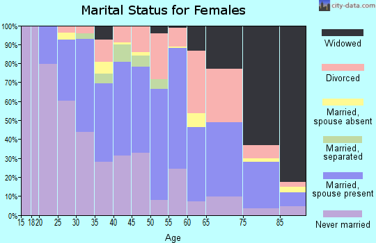 Zip code 48240 marital status for females