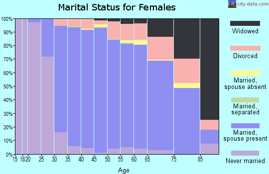 Zip code 48306 marital status for females