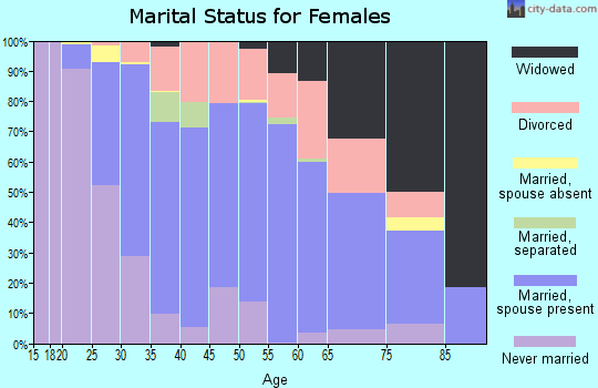 Zip code 48317 marital status for females
