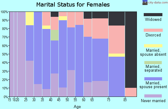 Zip code 48320 marital status for females