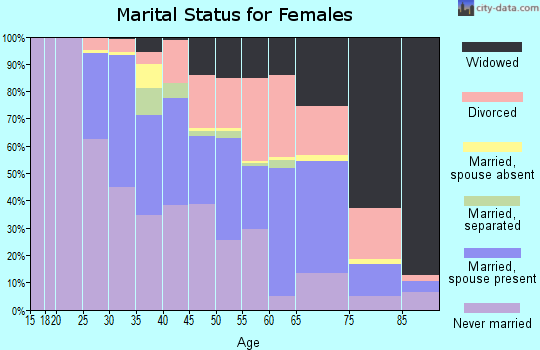 Zip code 48341 marital status for females