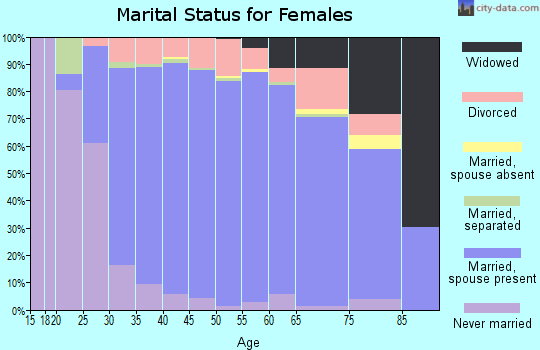 Zip code 48348 marital status for females