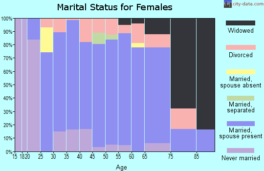 Zip code 48353 marital status for females