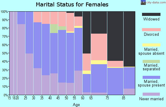 Zip code 48377 marital status for females