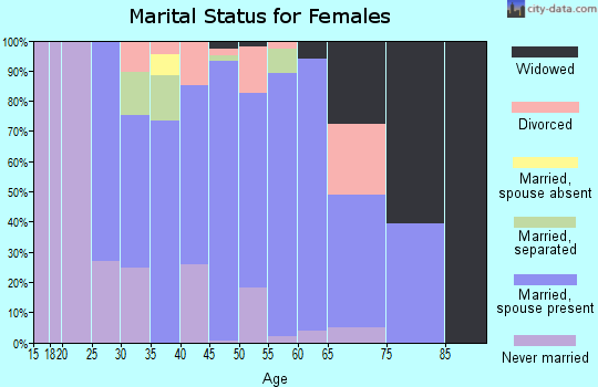Zip code 48414 marital status for females