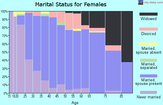 Zip code 48416 marital status for females