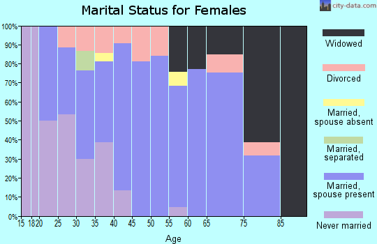 Zip code 48417 marital status for females