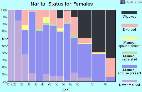 Zip code 48422 marital status for females