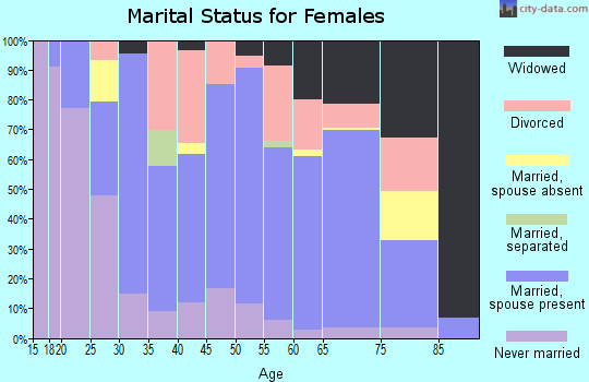 Zip code 48427 marital status for females