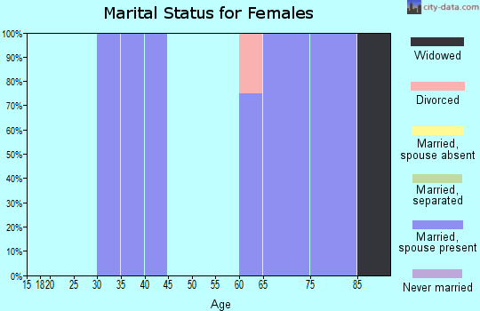 Zip code 48434 marital status for females