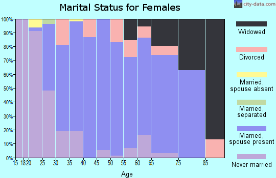 Zip code 48436 marital status for females