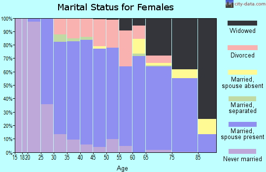 Zip code 48451 marital status for females