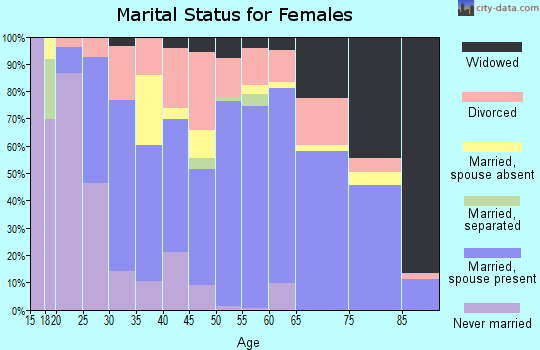 Zip code 48453 marital status for females