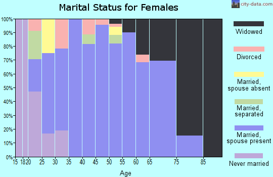 Zip code 48454 marital status for females