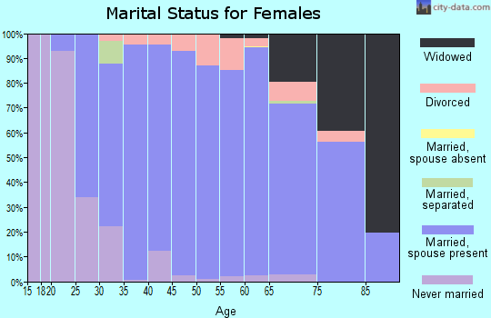 Zip code 48455 marital status for females
