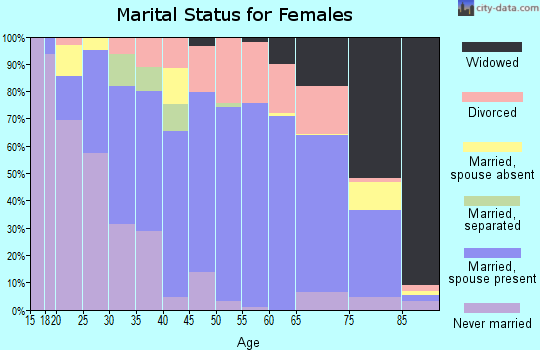Zip code 48457 marital status for females