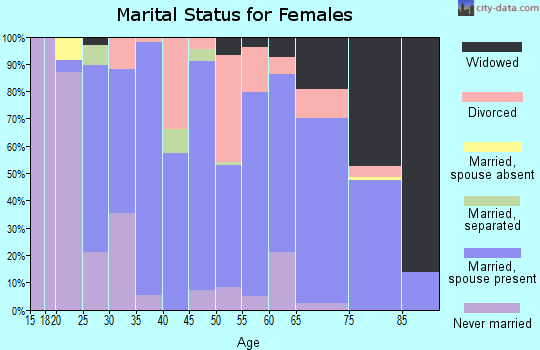 Zip code 48463 marital status for females