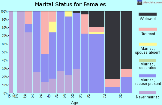 Zip code 48469 marital status for females
