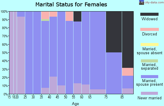 Zip code 48470 marital status for females