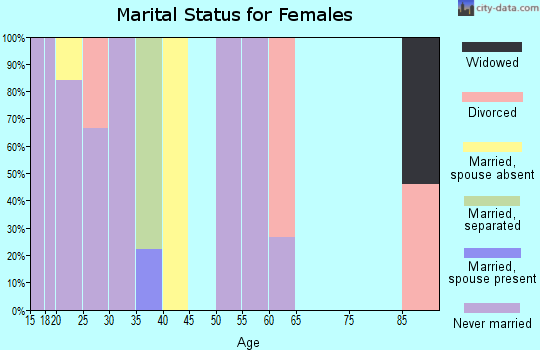 Zip code 48502 marital status for females