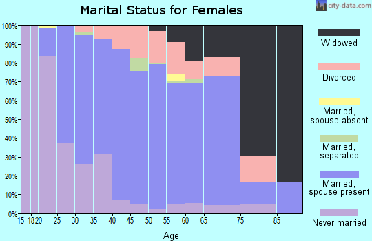 Zip code 48609 marital status for females