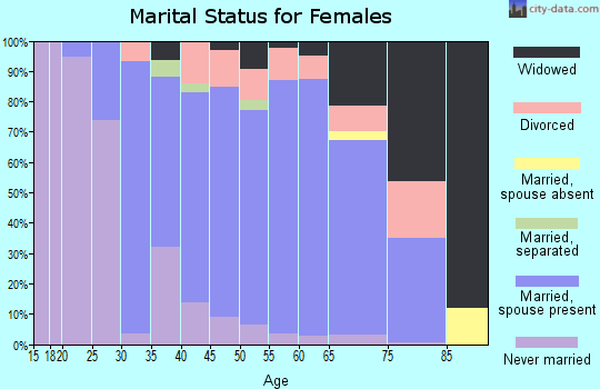 Zip code 48626 marital status for females