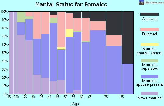 Zip code 48632 marital status for females