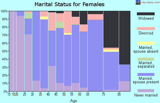 Zip code 48647 marital status for females