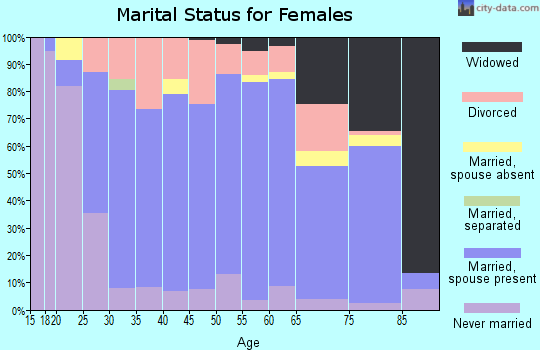 Zip code 48726 marital status for females