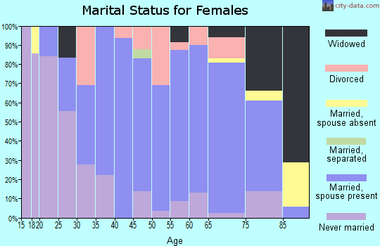 Zip code 48806 marital status for females