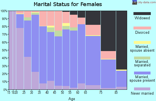 Zip code 48813 marital status for females